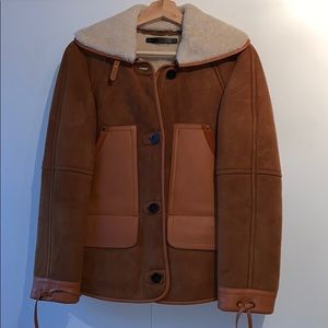 Authentic Coach Shearling Coat W/ Removable Collar